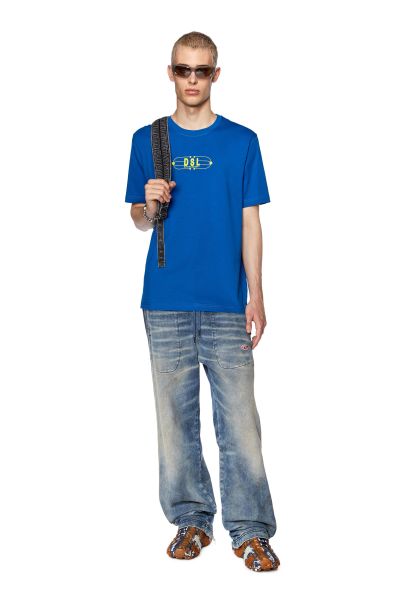 T-Shirts Herren Diesel Blau Befehl T-Just-K5