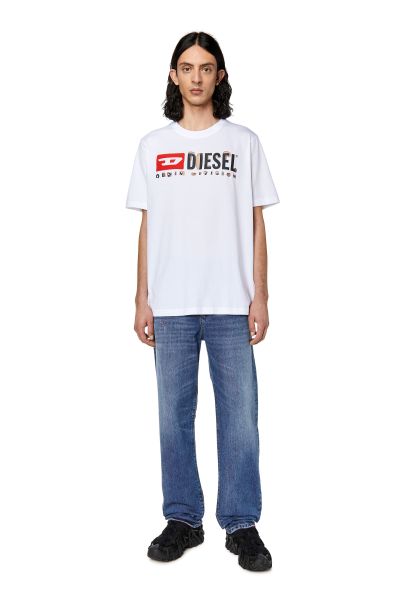 Diesel Herren Preisniveau Wei&Szlig; T-Shirts T-Just-Divstroyed