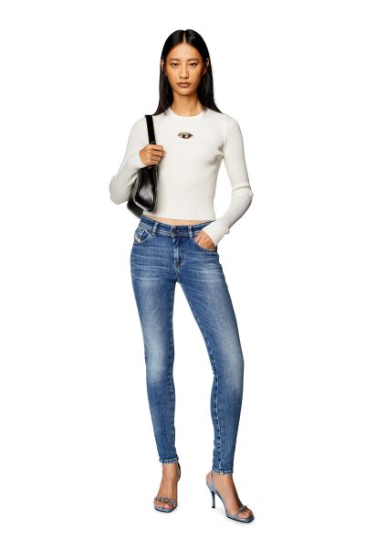 Diesel Rabattcode Mittelblau Damen Super Skinny Jeans 2017 Slandy 09H90 Jeans